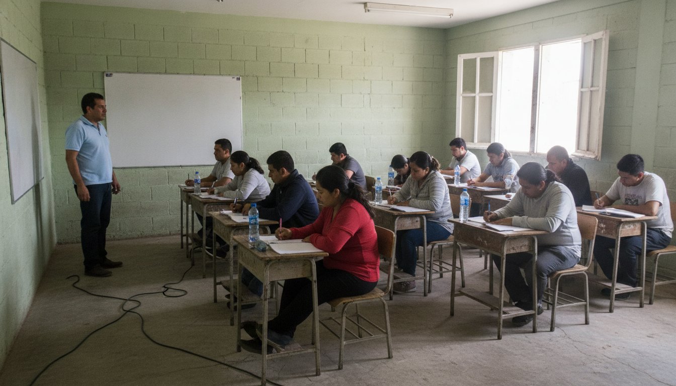 Taller de formación en un aula comunitaria